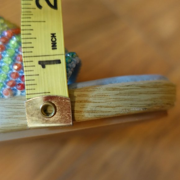 Mudd Shenna Rainbow Bead Slide Heeled Sandals - Picture 5 of 6